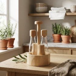 Oil Dispenser & Salt Shaker Set - 4 Pcs